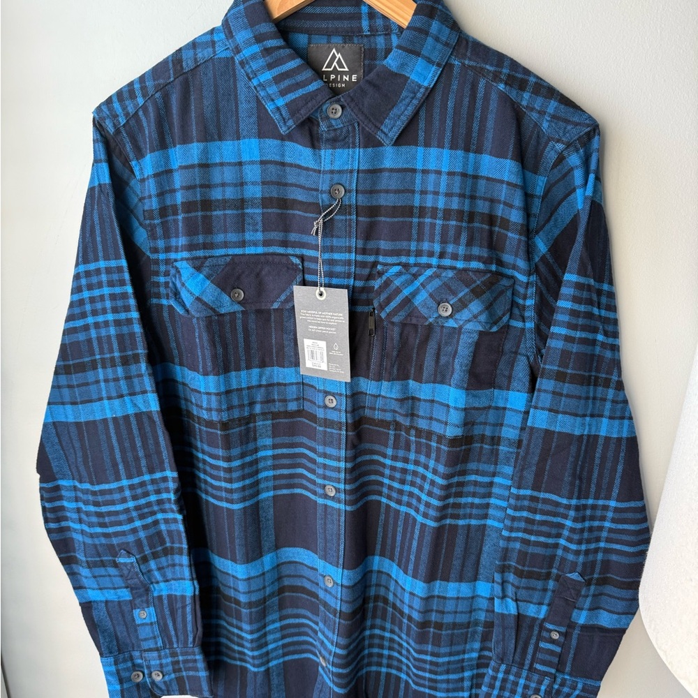 Alpine Design Blue Explorer Flannel‎ NWT - Picture 2 of 7